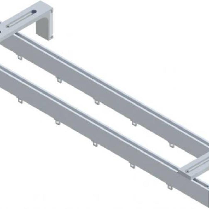 Variabilní rovná dvoukolejnice, vhodná i pro přepažování místností